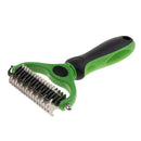 Plastic Pet Hair Removal Brush with Two Sided Open Knot Grooming Rake Comb