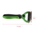 Plastic Pet Hair Removal Brush with Two Sided Open Knot Grooming Rake Comb
