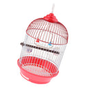 Portable Round Dome Top Metal Wall Hanging Bird Cage With Stand, for Parakeets Cockatiels Parrots Love Birds Finches Bird Supplies (Random Color )