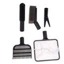 Aquarium 4 in1 Cleaning Tool Set Small Fish Tank Cleaner Clean Brush Black