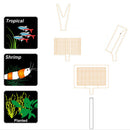 Aquarium 4 in1 Cleaning Tool Set Small Fish Tank Cleaner Clean Brush Black