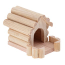Hamster House Wooden Small Animal Pet Gerbil Hideout Wood Hut Chew Toy 10 x 15 x 10cm