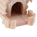 Hamster House Wooden Small Animal Pet Gerbil Hideout Wood Hut Chew Toy 10 x 15 x 10cm