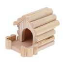 Hamster House Wooden Small Animal Pet Gerbil Hideout Wood Hut Chew Toy 10 x 15 x 10cm
