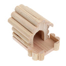 Hamster House Wooden Small Animal Pet Gerbil Hideout Wood Hut Chew Toy 10 x 15 x 10cm