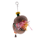 Pet Parrot Coconut Shell Chew Swing Toy Drawbench Wire Cage Hanging Toys