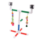 Pet Parrot Wood Stand Perches Toy For Bird Parrots Cockatoo,Budgie,Canary