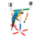 Pet Parrot Wood Stand Perches Toy For Bird Parrots Cockatoo,Budgie,Canary