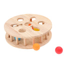 Cat Intelligence Toy Round Treasure Chest Wooden Pet Claw Board with Ball