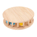 Cat Intelligence Toy Round Treasure Chest Wooden Pet Claw Board with Ball