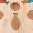 Cat Intelligence Toy Round Treasure Chest Wooden Pet Claw Board with Ball