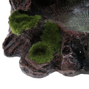 Plant Moss Decorative Resin Roack Bowl Food Water Dish Feeder Plate for Terrarium Reptile Tanks