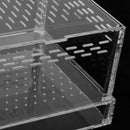 Ventilated Design-Durable Acrylic Clear Pet Reptiles Worm Box Breeding Tanks Container