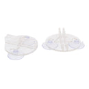 2x Aquarium Breeding Separator Suction Cup Divider Sheet Holder Clip Clear