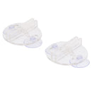 2x Aquarium Breeding Separator Suction Cup Divider Sheet Holder Clip Clear