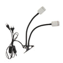 Two-head Flexible E27 Clip On Lightbulb Socket Lamp Holder 220-250V EU Plug