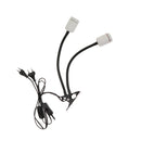 Two-head Flexible E27 Clip On Lightbulb Socket Lamp Holder 220-250V EU Plug