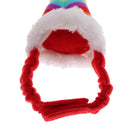 Christmas Bunny Santa Rainbow Hat Outward Cotton Cap for Little Pet Festival
