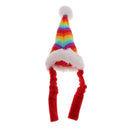 Christmas Bunny Santa Rainbow Hat Outward Cotton Cap for Little Pet Festival