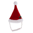 Adjustable Pet Dog Puppy Cat Red Christmas Santa Hat for Pets Winter Party Clothes Xmas Costume Dress Up