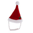 Adjustable Pet Dog Puppy Cat Red Christmas Santa Hat for Pets Winter Party Clothes Xmas Costume Dress Up