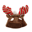 Adjustable Pet Dog Puppy Cat Antlers Hat Christmas Hat for Pets Winter Party Clothes Xmas Costume Dress Up Size M