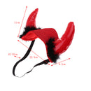 Furry Devil Horns Hat Headwear for Dog & Cat Halloween Party Costume Props