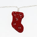 Battery Operated Sweet Red Stocking Metal String Lights 20 LEDs 6.56 Ft Christams Strip Lamp For Christams Wedding Party Decorations ( Warm White )