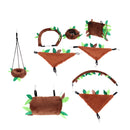 5 pcs Small Animals Hamster Bird Hammock Swing Tunnel Cage Hanging Toys Easy Install In the Cage