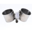 Stainless Steel Cage Coop Double Cup Bird Parrot Animal Food Water Bowl with Clip