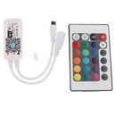 Remote Controller 24 Keys for Multicolor RGB LED Strip Lights, Wireless 360 Degrees Controllable Through Wall / Obstacle