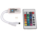 Remote Controller 24 Keys for Multicolor RGB LED Strip Lights, Wireless 360 Degrees Controllable Through Wall / Obstacle