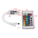 Remote Controller 24 Keys for Multicolor RGB LED Strip Lights, Wireless 360 Degrees Controllable Through Wall / Obstacle