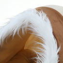 Warm Cat Dog Kitten Cave Pet Bed House Puppy Footprint Igloo Nest Kennel with PP Cotton Cushion