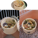 2pcs Small Pet Feeder Hanging Bowl Bamboo for Squirrel Rabbit Guinea Pig Hamster Food Bowl Dish