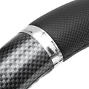 38cm Universal Breathe Carbon Fiber Leather Car Steering Wheel Cover