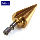 Drillpro DB-S2 4-22MM Hex Titanium Step Cone Drill Bit Hole Cutter HSS 4241