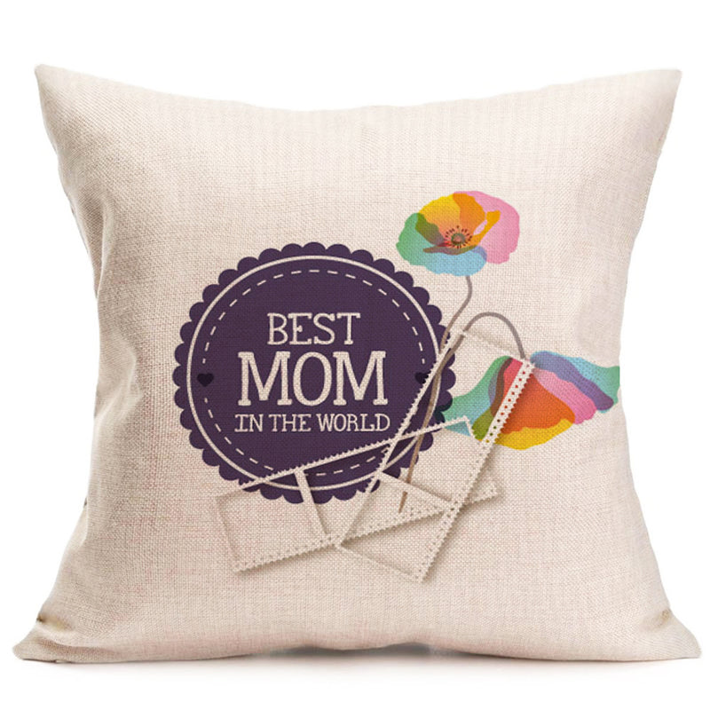 Honana WX-P3 43x43cm Mother's Day Gift Flower Cotton Linen Pillow Case Cushion Cover Home Car Decor