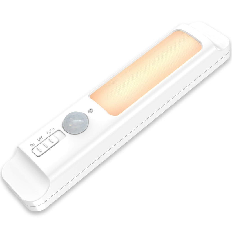 LUSTREON Wireless Smart PIR Motion Sensor LED Cabinet Night Light Battery Powered for Bedroom Stair