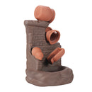Ceramic Backflow Waterfall Smoke Incense Burner Censer Cones Holder