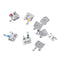 10Pcs Dental Metal Orthodontic Mini Roth Bracket Slot 0.022 3-4-5 Hooks