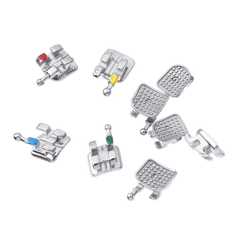 10Pcs Dental Metal Orthodontic Mini Roth Bracket Slot 0.022 3-4-5 Hooks