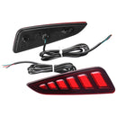 Pair LED Rear Bumper Reflector Driving Brake Lights Daytime Running Lamps for Toyota C-HR 2016-2018