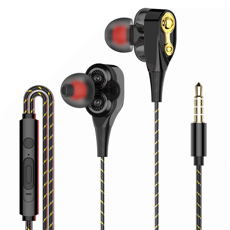 S1 Dual Dynamic Driver Stereo Wired Earphone In-ear Headset Bass Gaming Earbuds for iPhone huawei Xiaomi