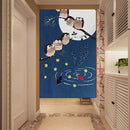 Japanese Doorway Curtains Owls Branch Home Canteen Cafe Luck Pattern Doorway Privacy Tapestry Home