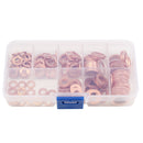 200Pcs Solid Copper Washer Sump Plug Assorted Flat Sealing Washer Kit 9 Sizes