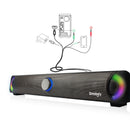 Smalody LED Light Stereo Noise Cancelling 3.5mm Aux Speaker Wired Loudspeaker for Mobile Phone