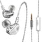 [Dual Dynamic Drivers] Fonge F4 Heavy Bass Earphone 3.5mm Wired Control Stereo Headphone with Mic
