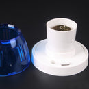 Blue Shell Flat Fixed B22 Lamp Holder Bayonet Light Bulb Adapter Socket AC250V