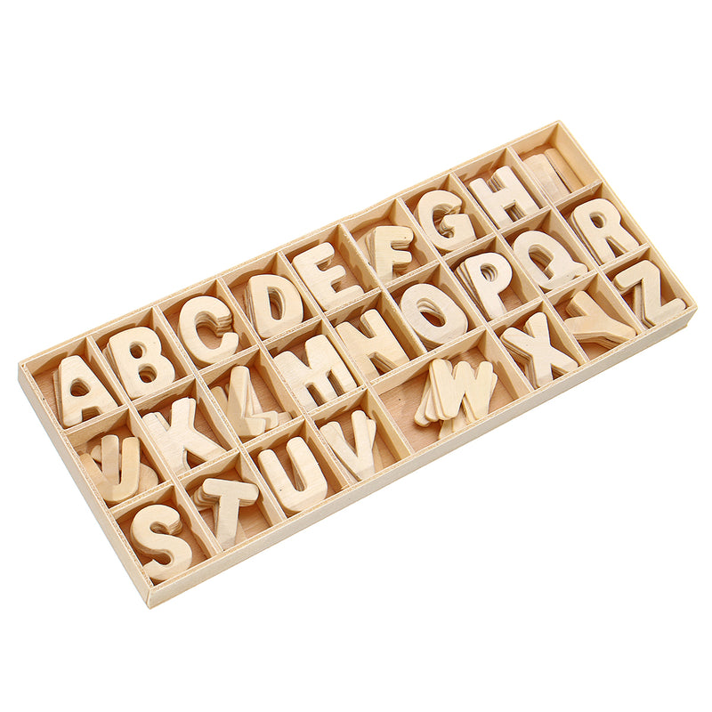 156X Wooden Scrabble Tiles Letters Puzzle Blocks Crafts Wood Alphabet Kids Early Education Toys Gift